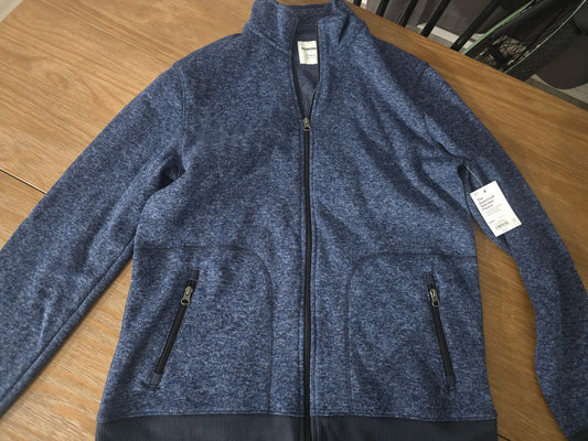 Sonoma Goods for Life Supersoft Sweater Fleece Jacket – Blue Heather – Size L Tall – New with Tags