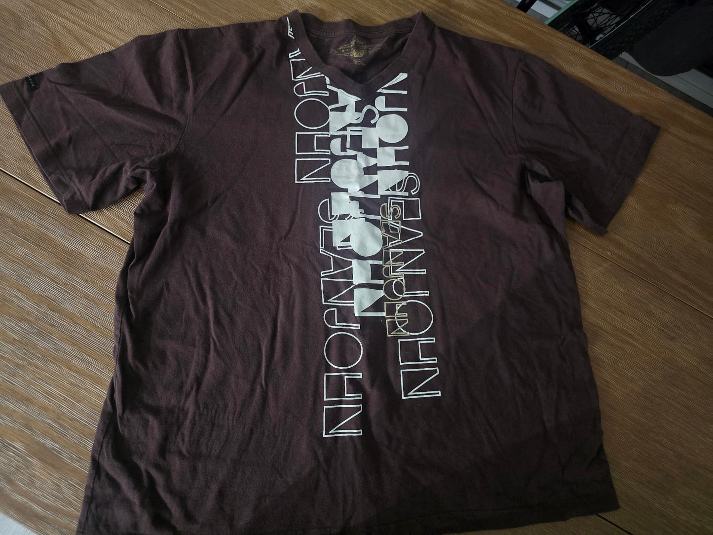 Sean John Brown Graphic Logo T-Shirt – Size XL – 100% Cotton