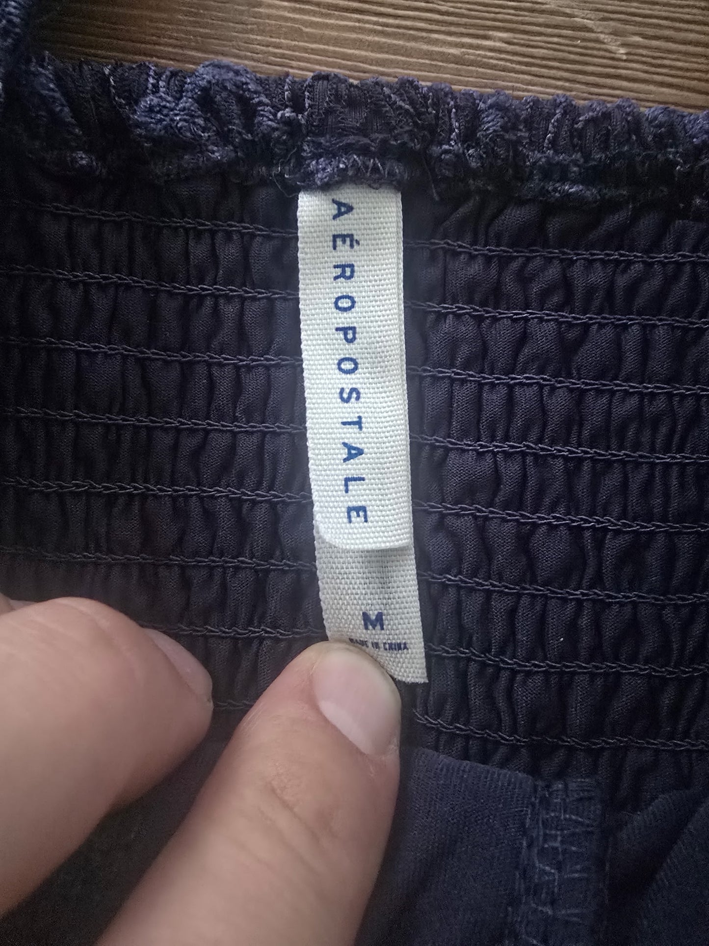 Aeropostale Navy Blue Lace Mini Dress – Short Sleeve (Size M)