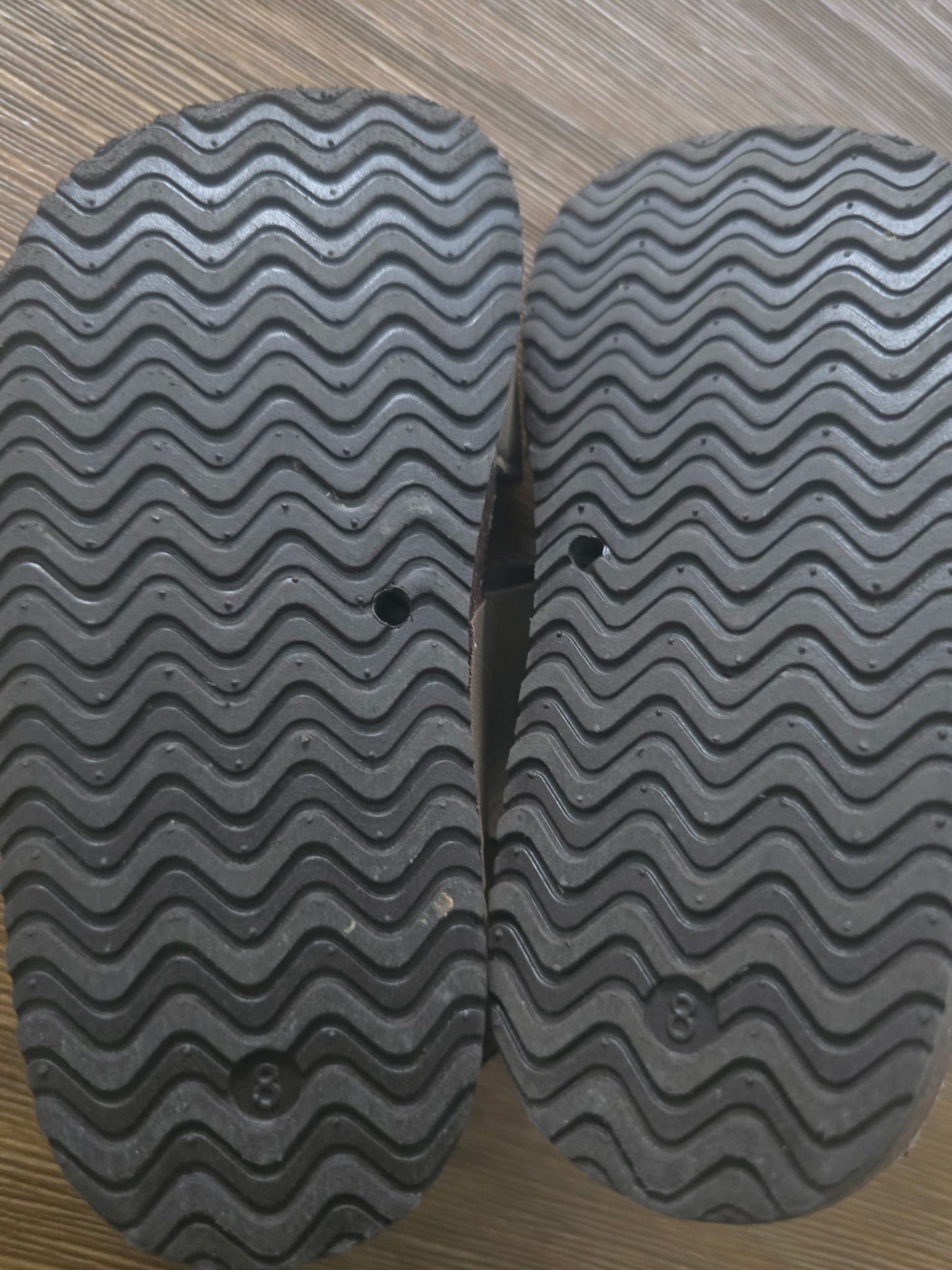 Toddler Boy Palm Print Velcro Sandals – Brown/Gray (Size 8)