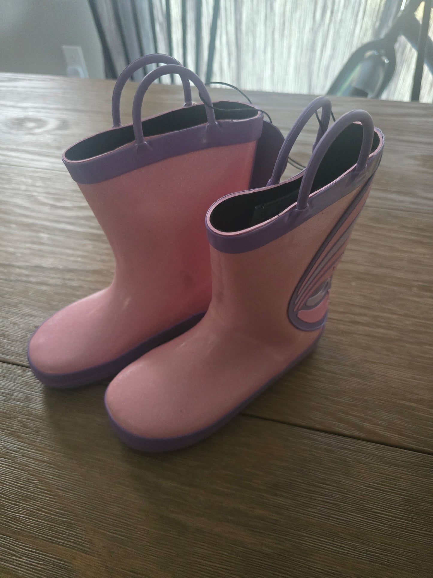 Bixbee Butterflyer Pink Kids Waterproof Rain Boots Size 13 | New in Box