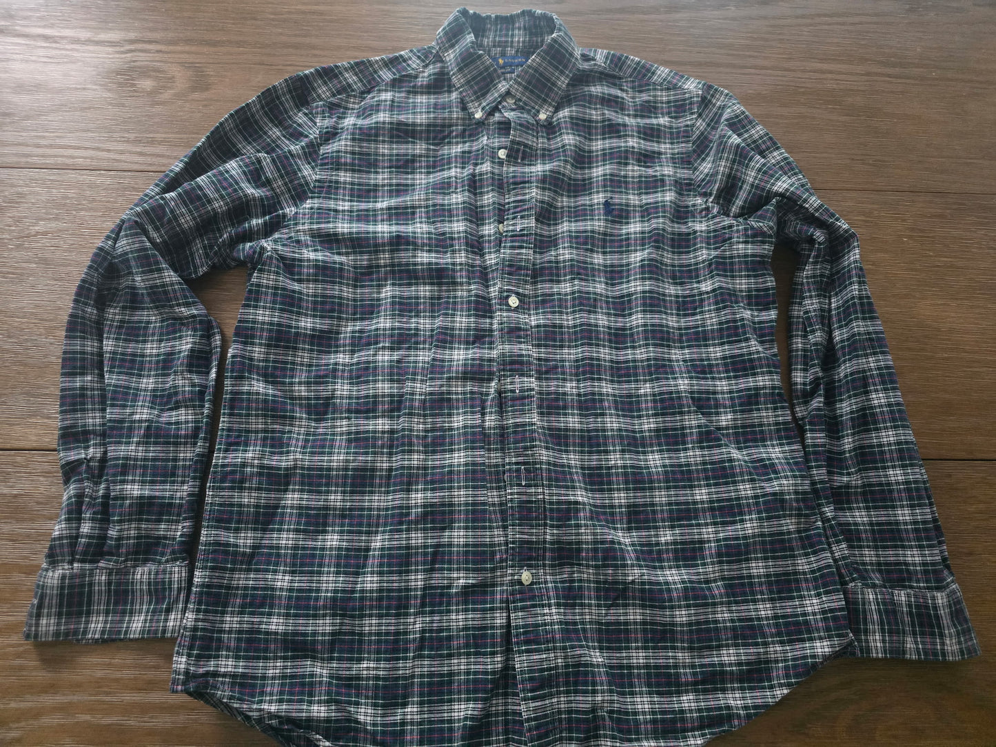 Ralph Lauren Men’s Classic Fit Button-Down Plaid Long Sleeve Shirt Size L