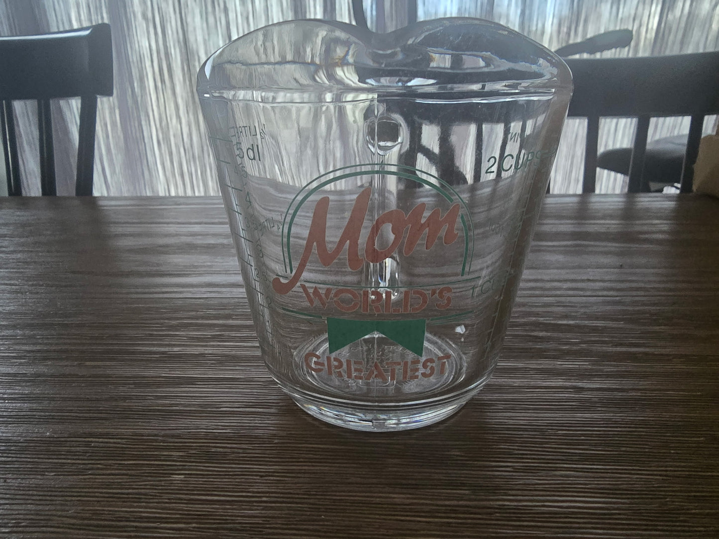 Mom World's Greatest Glass Measuring Cup 2 Cup / 500ml