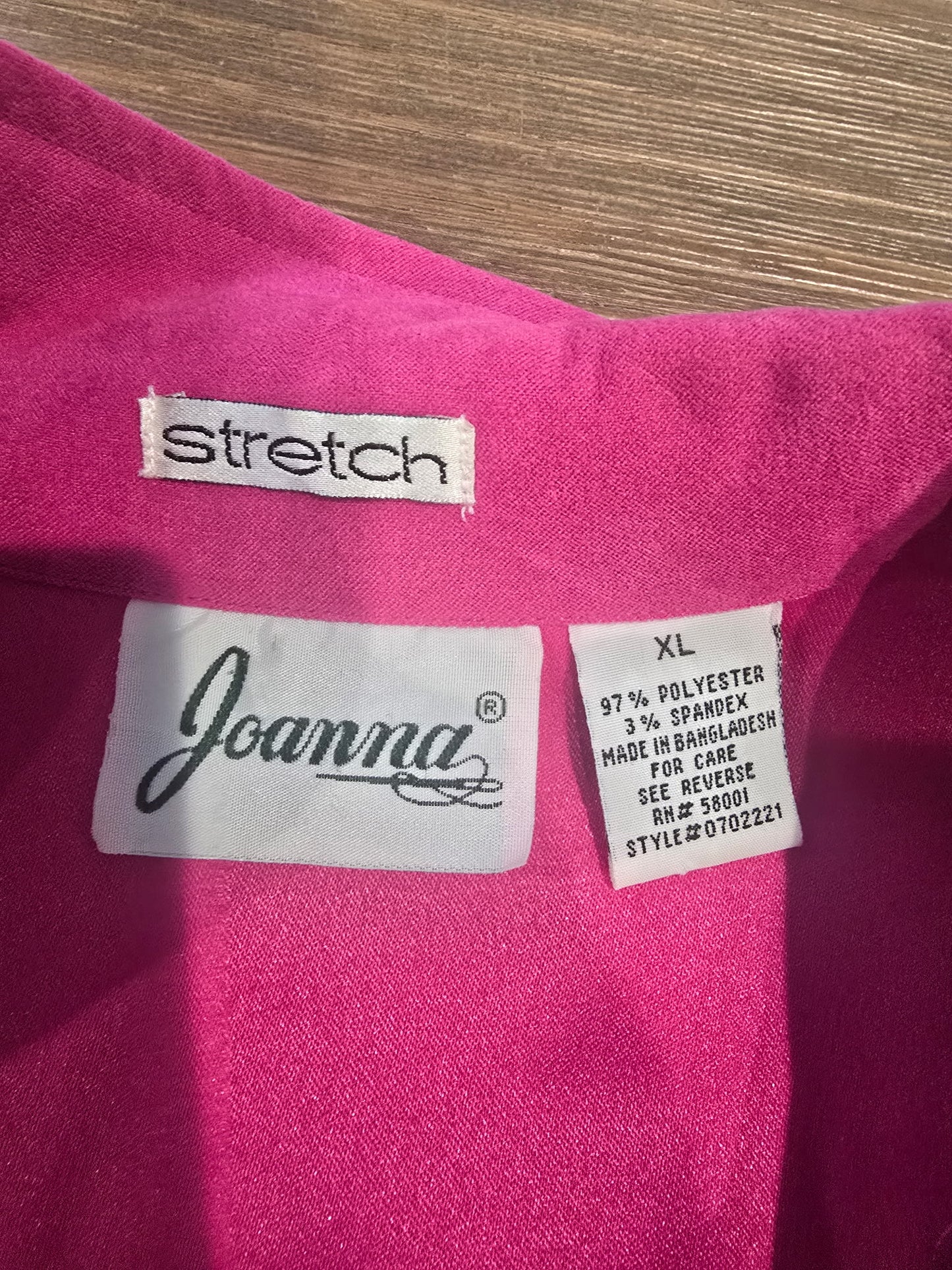 Joanna Stretch Zip-Up Jacket Women's XL Pink – Lightweight Soft Knit