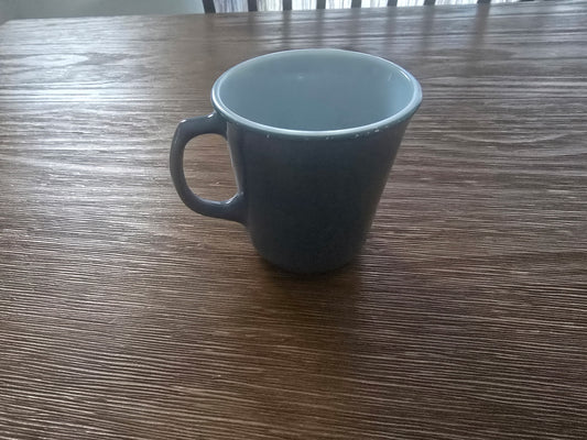 Pyrex Blue Milk Glass Coffee Mugs Set of 6 | Vintage Stacking Cups