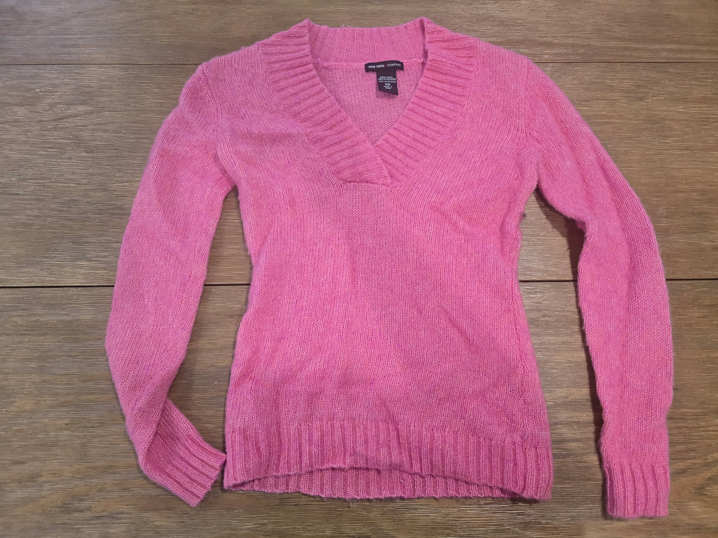 New York & Company Pink Wool Blend Sweater XS