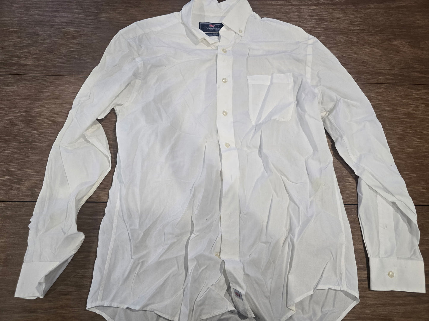 Vineyard Vines Murray Shirt Men's Medium White 100% Cotton