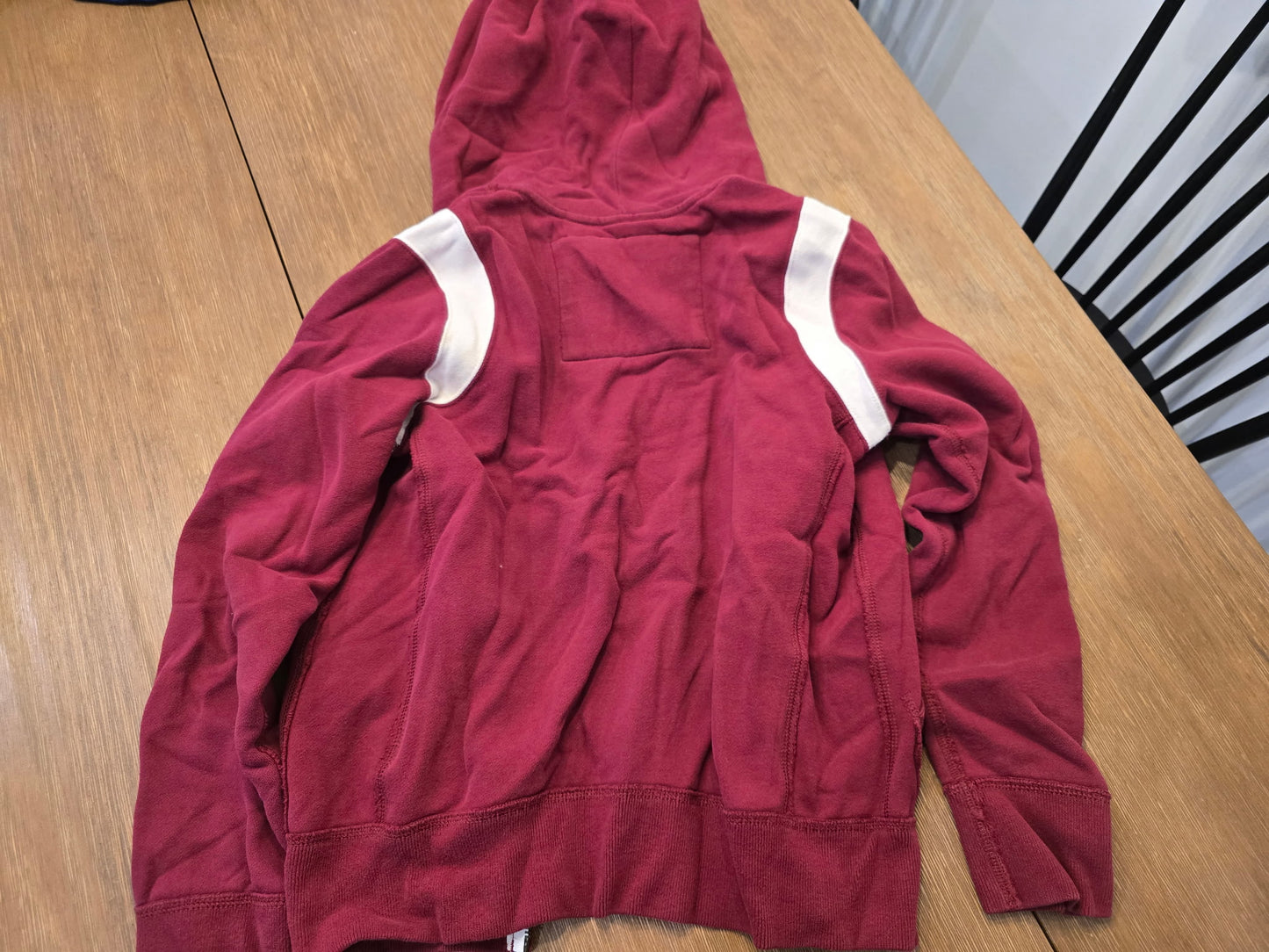 Abercrombie Kids Hoodie Jacket Size L | Maroon Zip-Up Sweatshirt