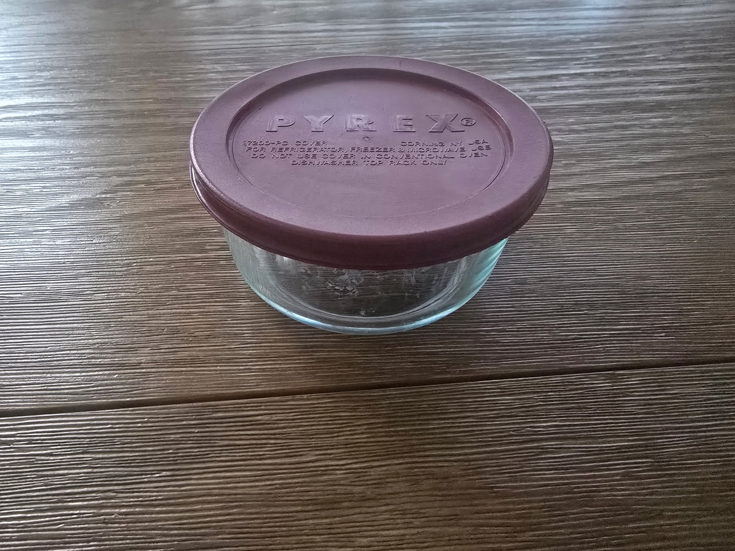 Pyrex 7200 2-Cup Glass Storage Bowl with 7200-PC Red Lid