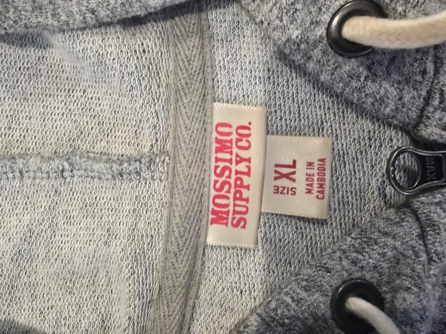 Mossimo Supply Co. Longline Zip Hoodie Gray Size XL