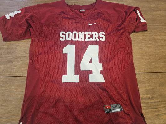 Vintage Nike Oklahoma Sooners #14 Football Jersey Men’s Size 52 (XL) – Crimson