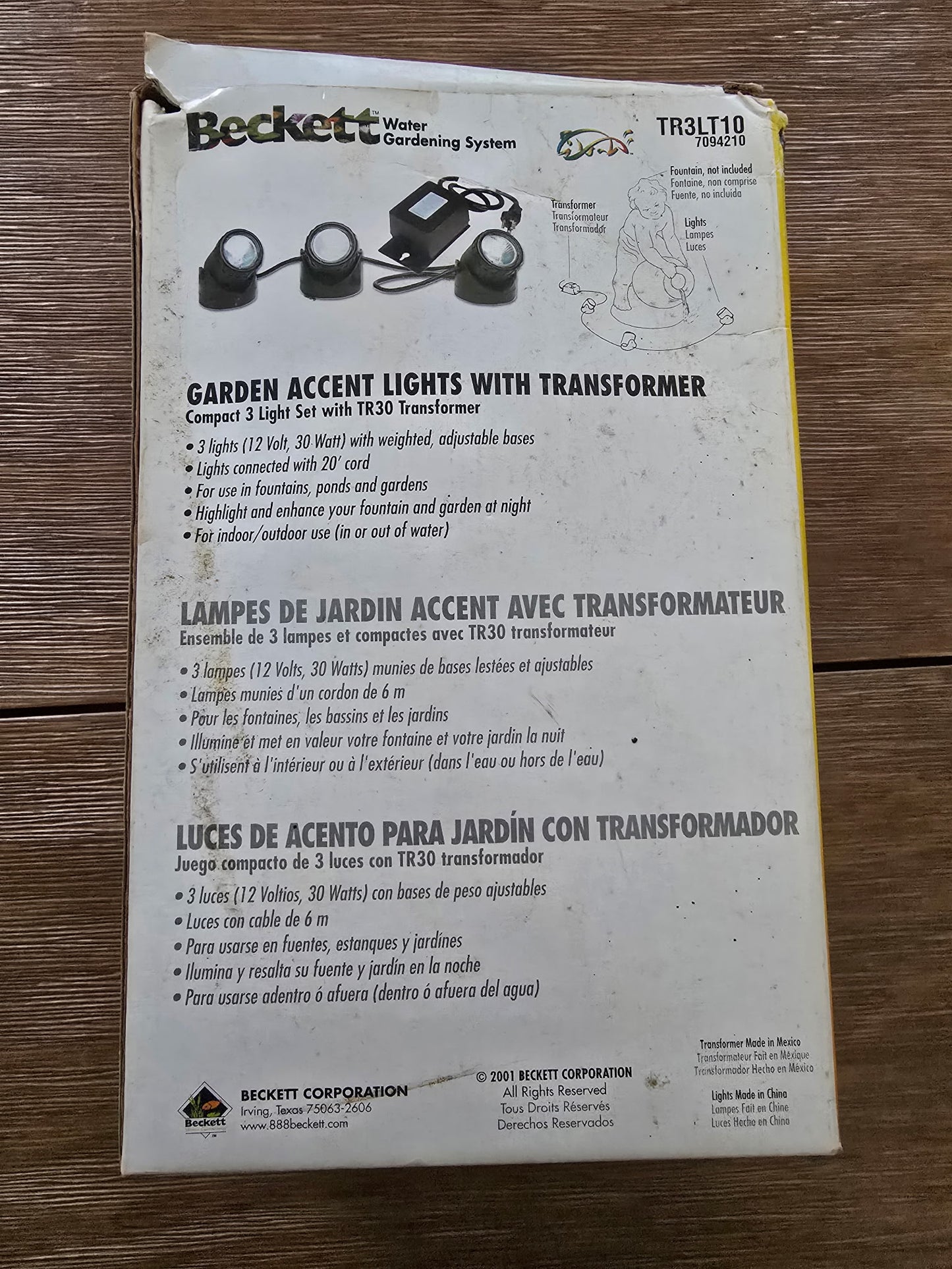 Beckett Garden Accent Lights with 3-Light Set