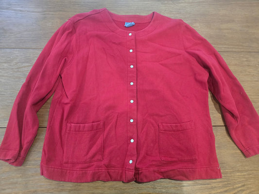 Classic Elements Women’s Red Button Front Cardigan Sweater XL