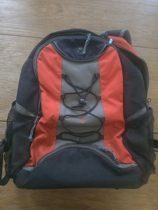 Black Red Outdoor Backpack Hiking Daypack School Travel Bag