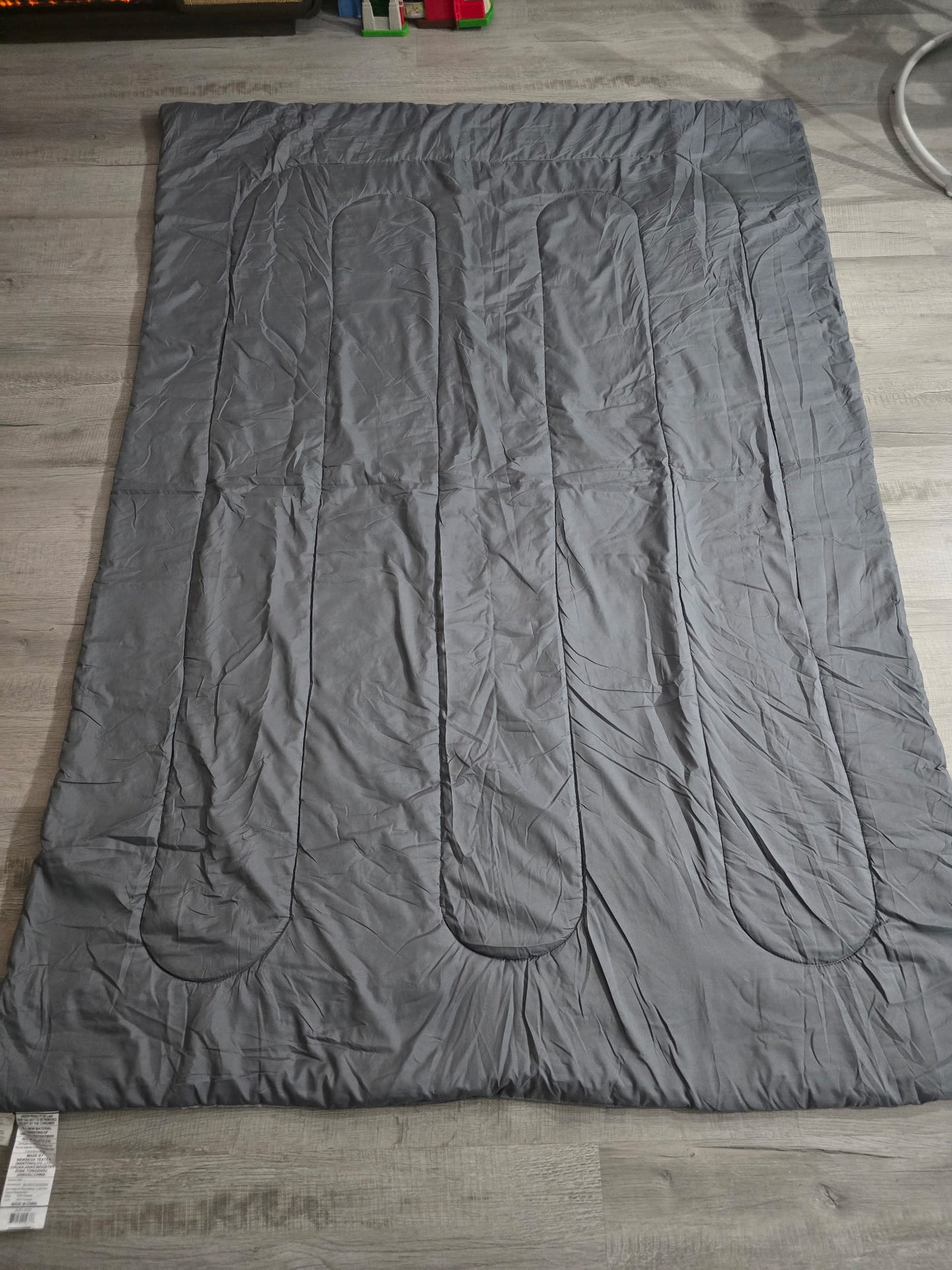 Gray Comforter Blanket Twin Size Quilted Lightweight Bedding