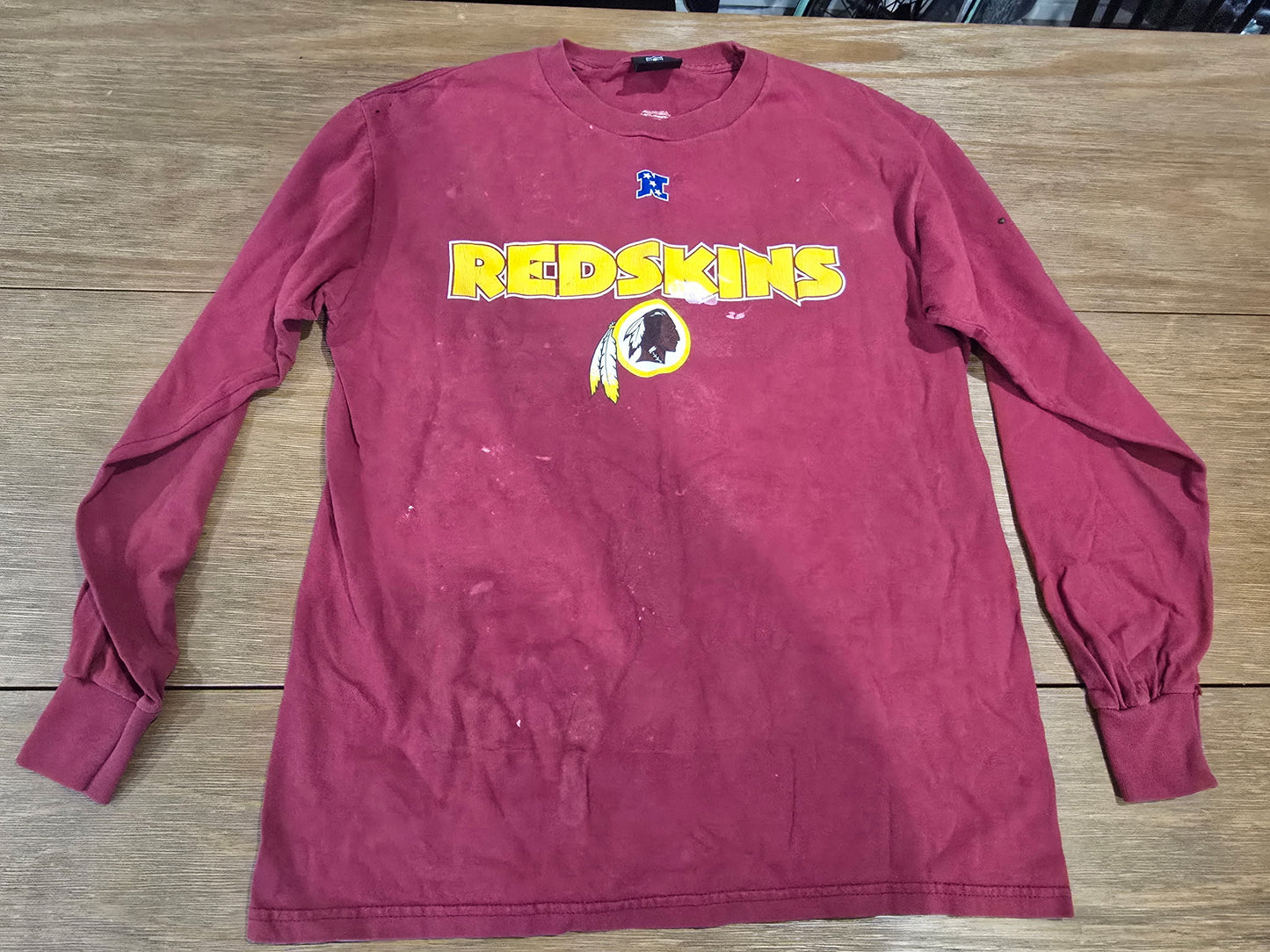 Washington Redskins NFL Team Apparel Long Sleeve Shirt Men’s Medium Burgundy