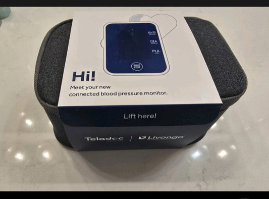 Teladoc Livongo HT945 Connected Blood Pressure Monitor w Cuff Case Batteries