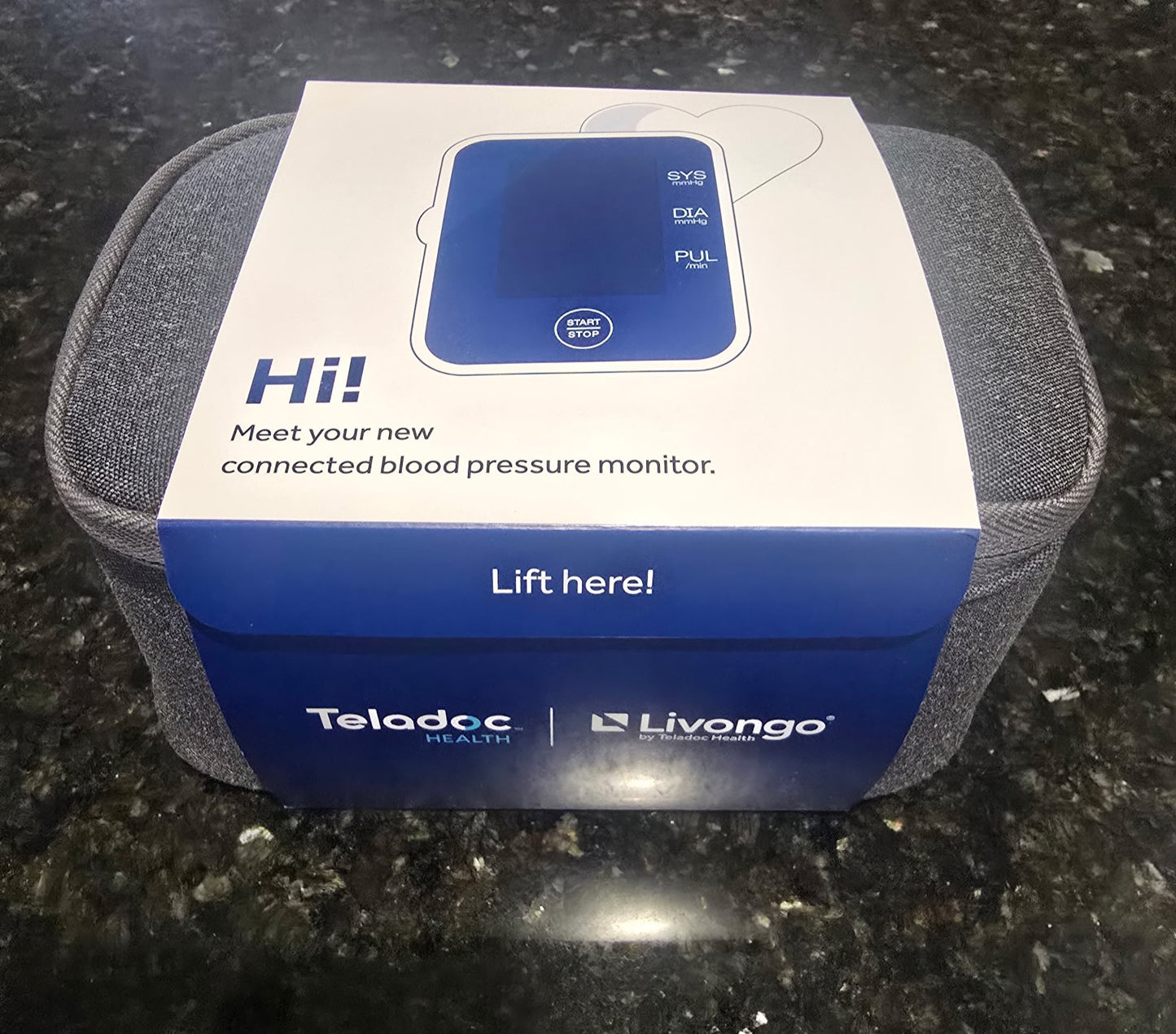 Teladoc Livongo HT945 Connected Blood Pressure Monitor w Cuff Case Batteries