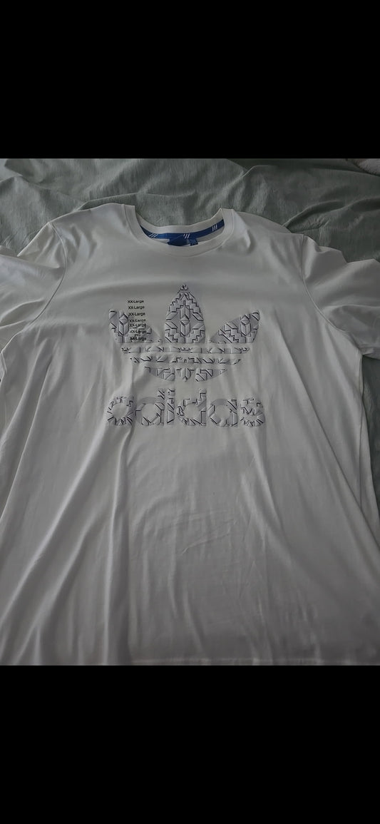Adidas Originals Chicago Stacked Trefoil T-Shirt White Green Men’s 2XL NWT