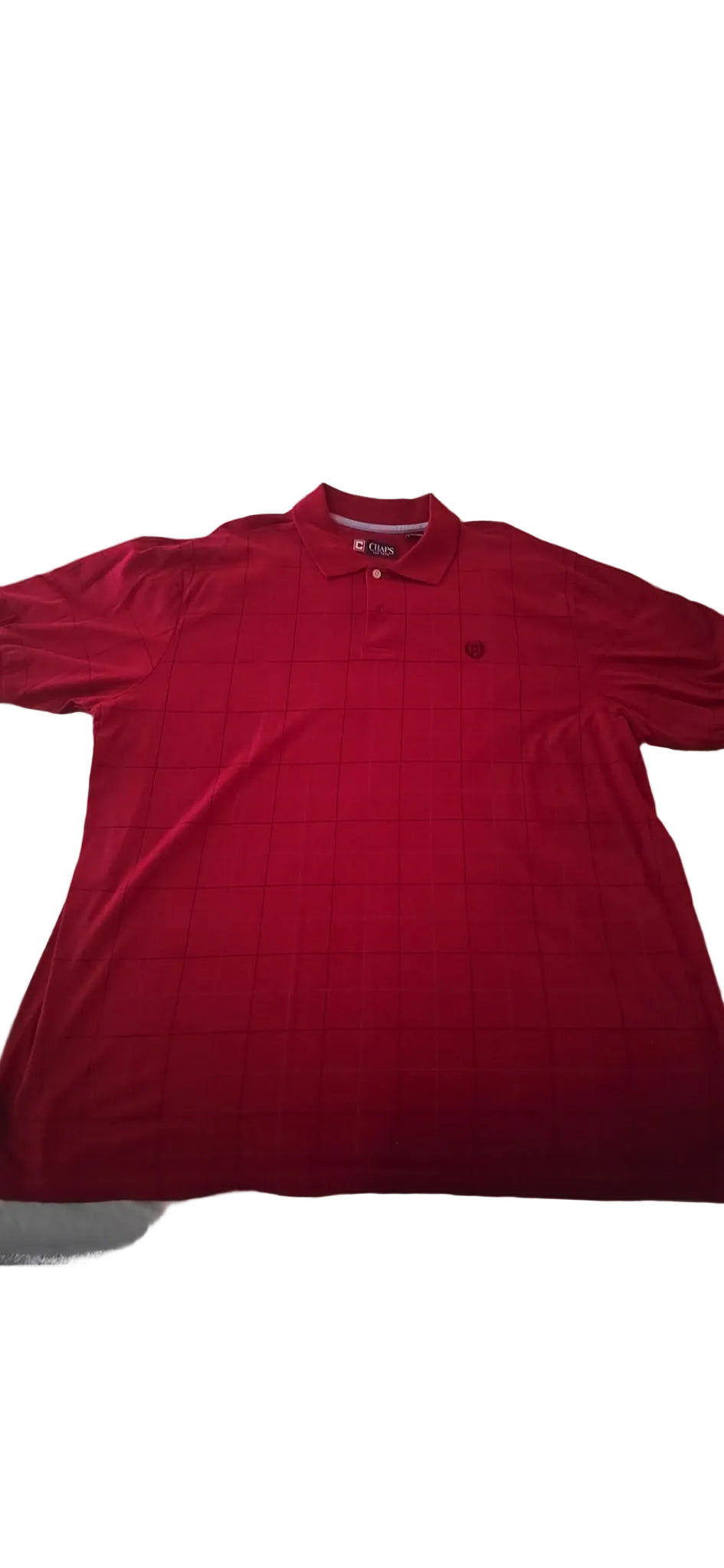 Chaps Crimson Grid Polo xxl NWOT
