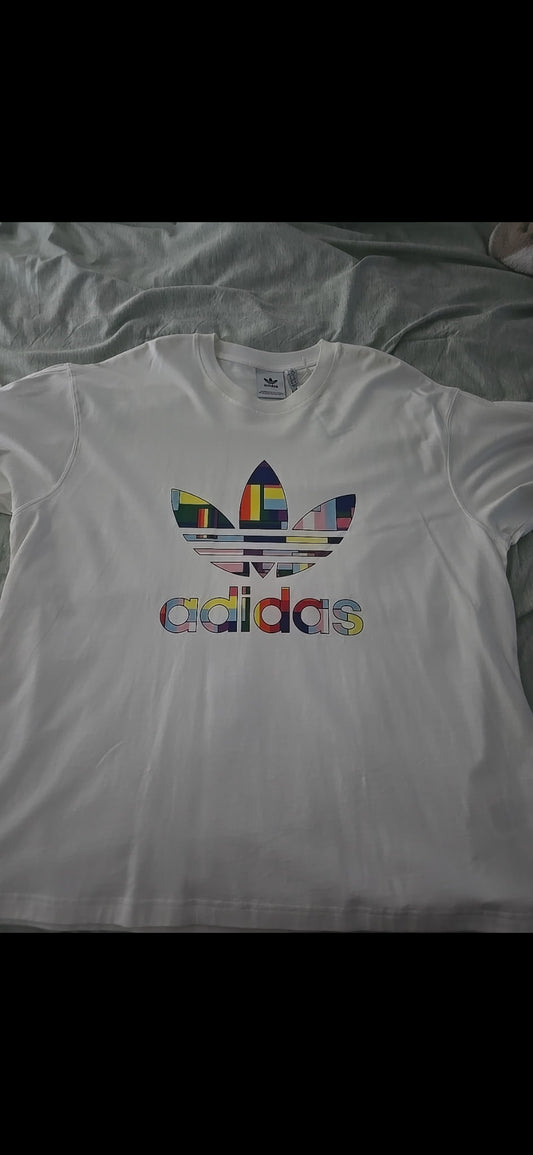 Adidas Originals Trefoil Pride Flag Fill Unisex Tee XL