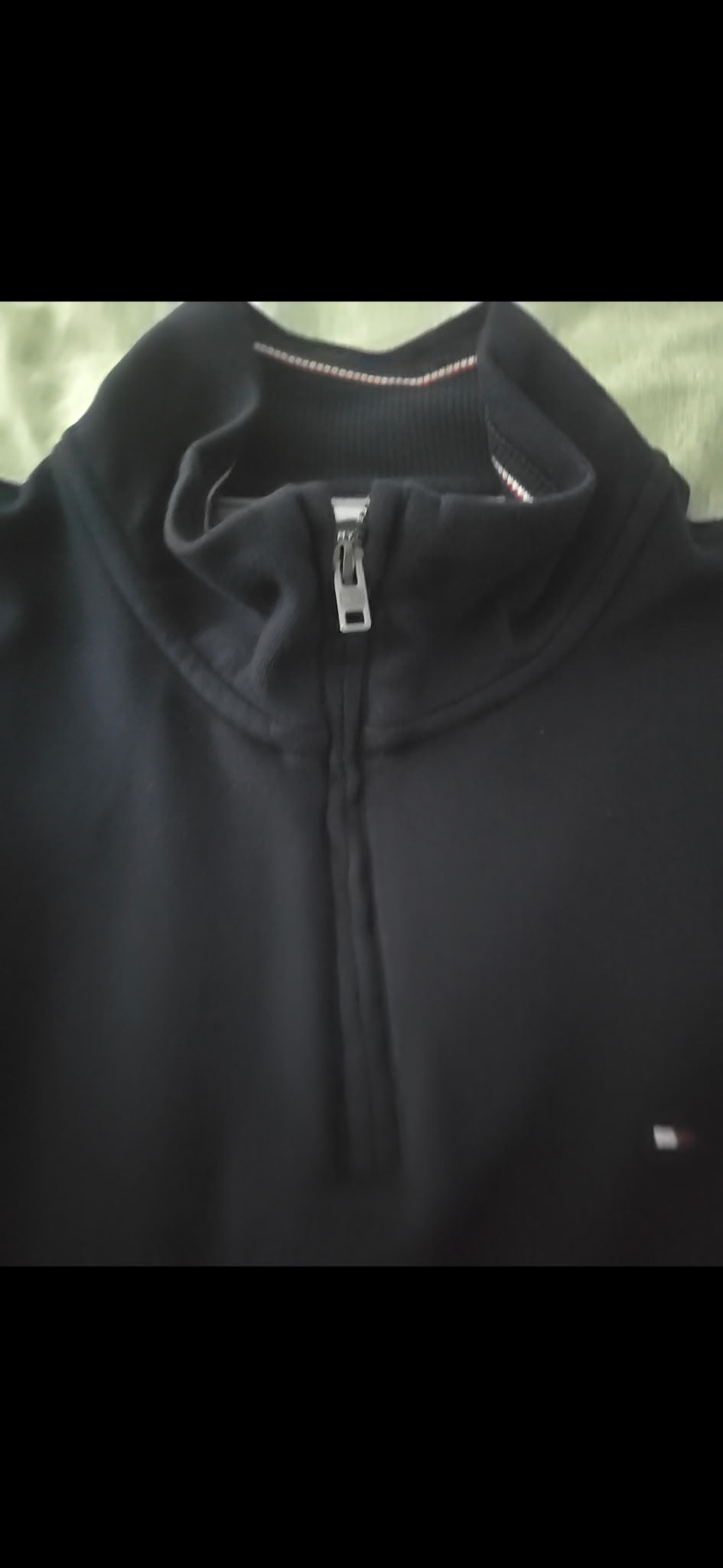 Deep Blue Tommy Knit 1/4 zip sweater