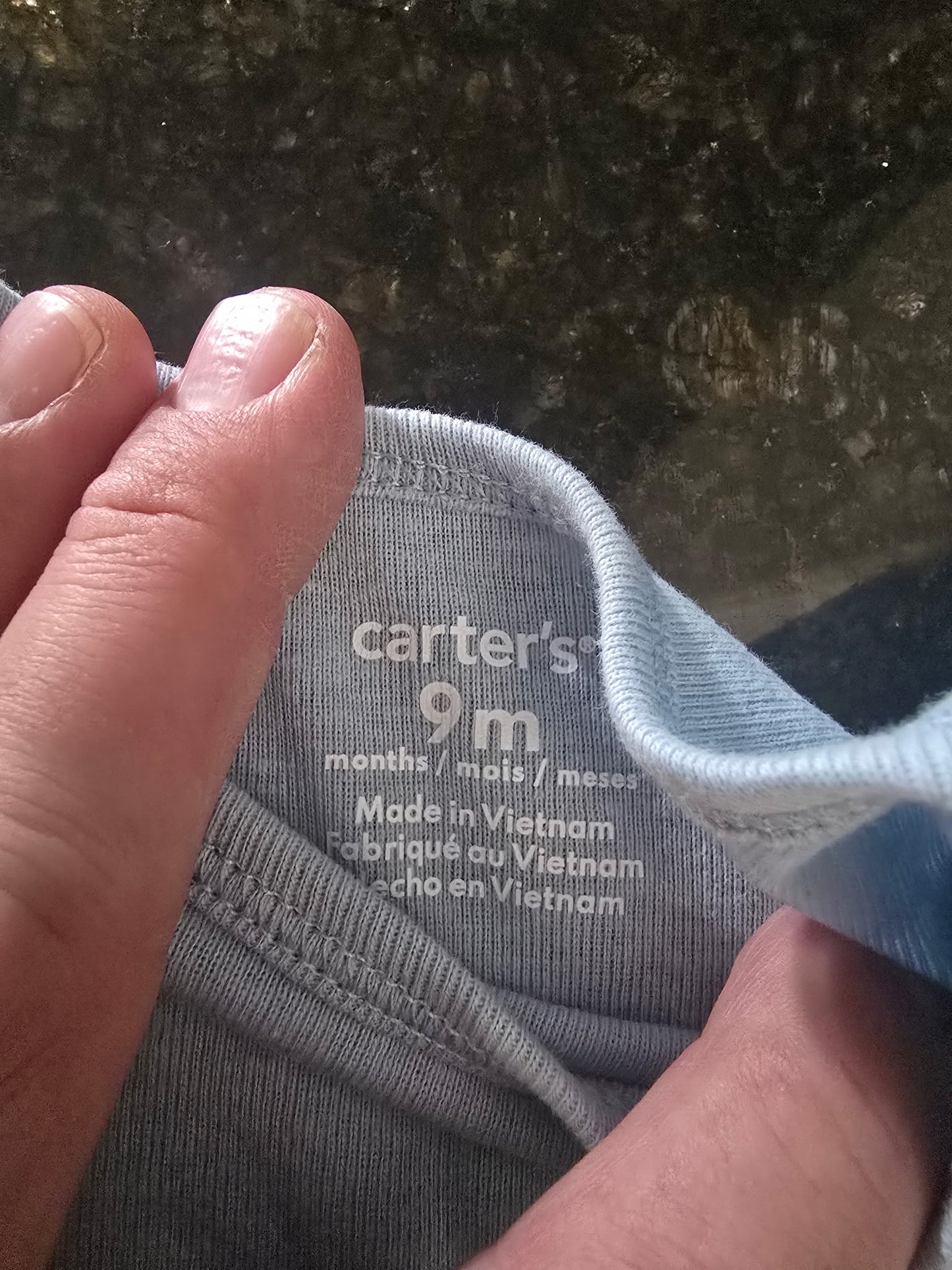 Carter’s Baby Onesie Lot – Mixed Sizes 6–9m & 9m | 8-Pack