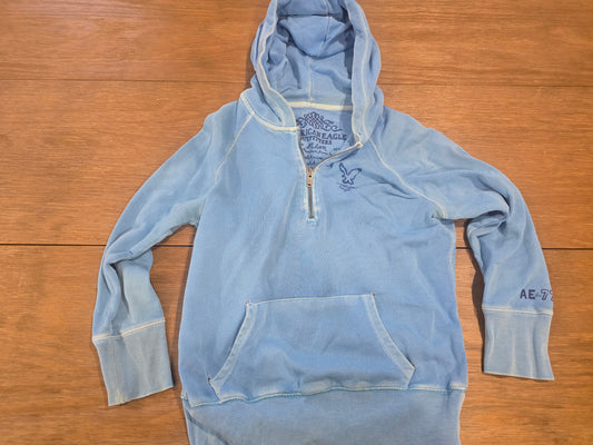 American Eagle Light Blue Hoodie | AE Est. 77 | Classic Fit
