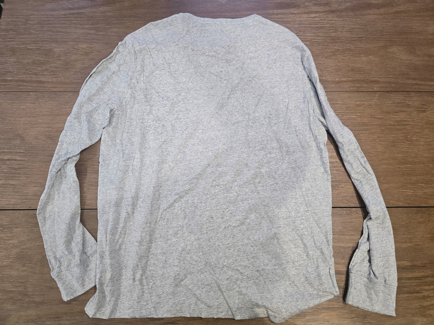Polo Ralph Lauren Men's XXL Gray Long Sleeve Custom Fit Shirt Crewneck Pony Logo