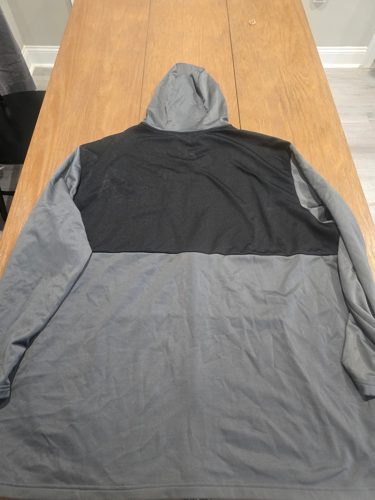 Reebok Speedwick Mens Full Zip Hoodie Jacket Big & Tall 4XLT Black Gray Colorblock