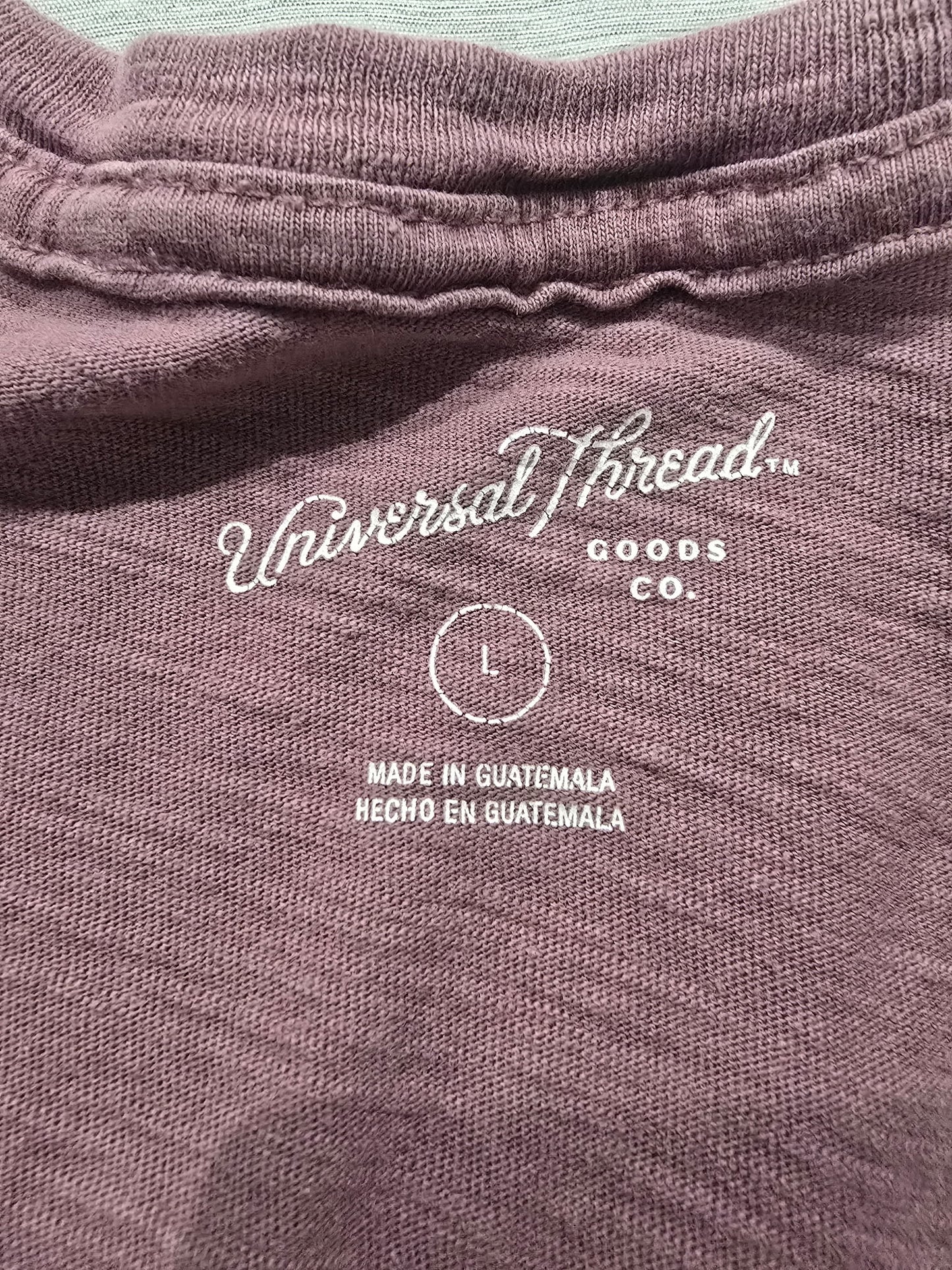 Lot of 3 Universal Thread Tops Size L Black Ribbed Tank & 2 V-Neck Tees Brown Mauve
