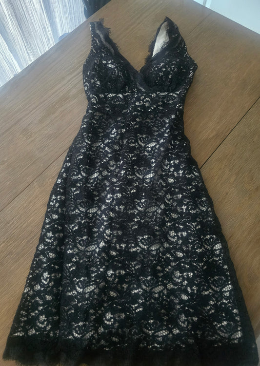 White House Black Market Eyelash Lace Midi