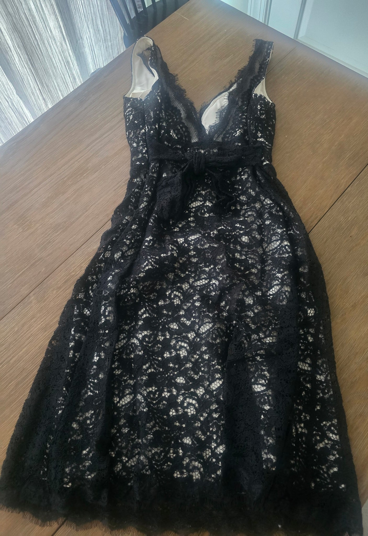 White House Black Market Eyelash Lace Midi