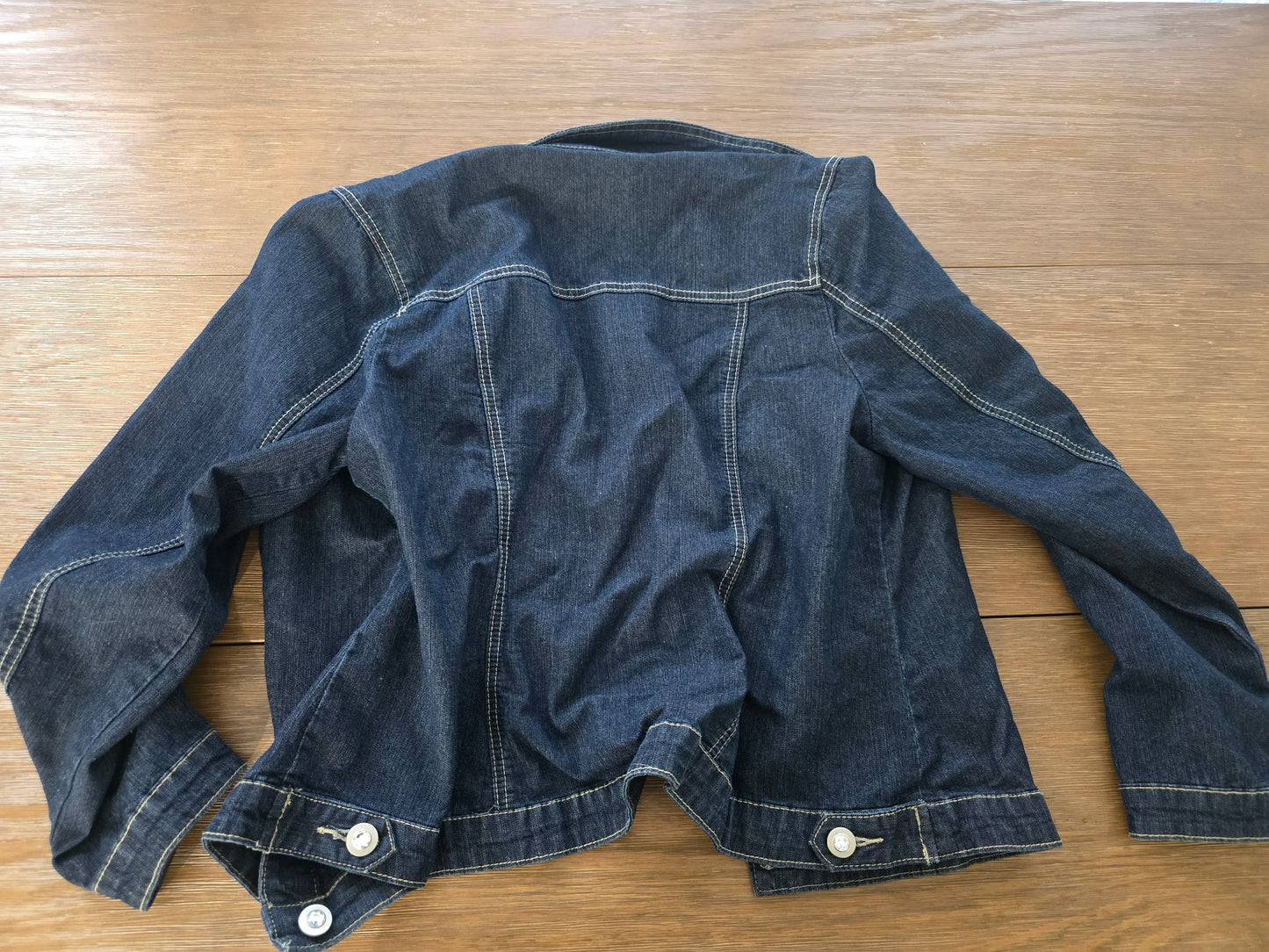 Blue Identity Women’s Stretch Denim Jacket Dark Wash Plus Size 14/16W