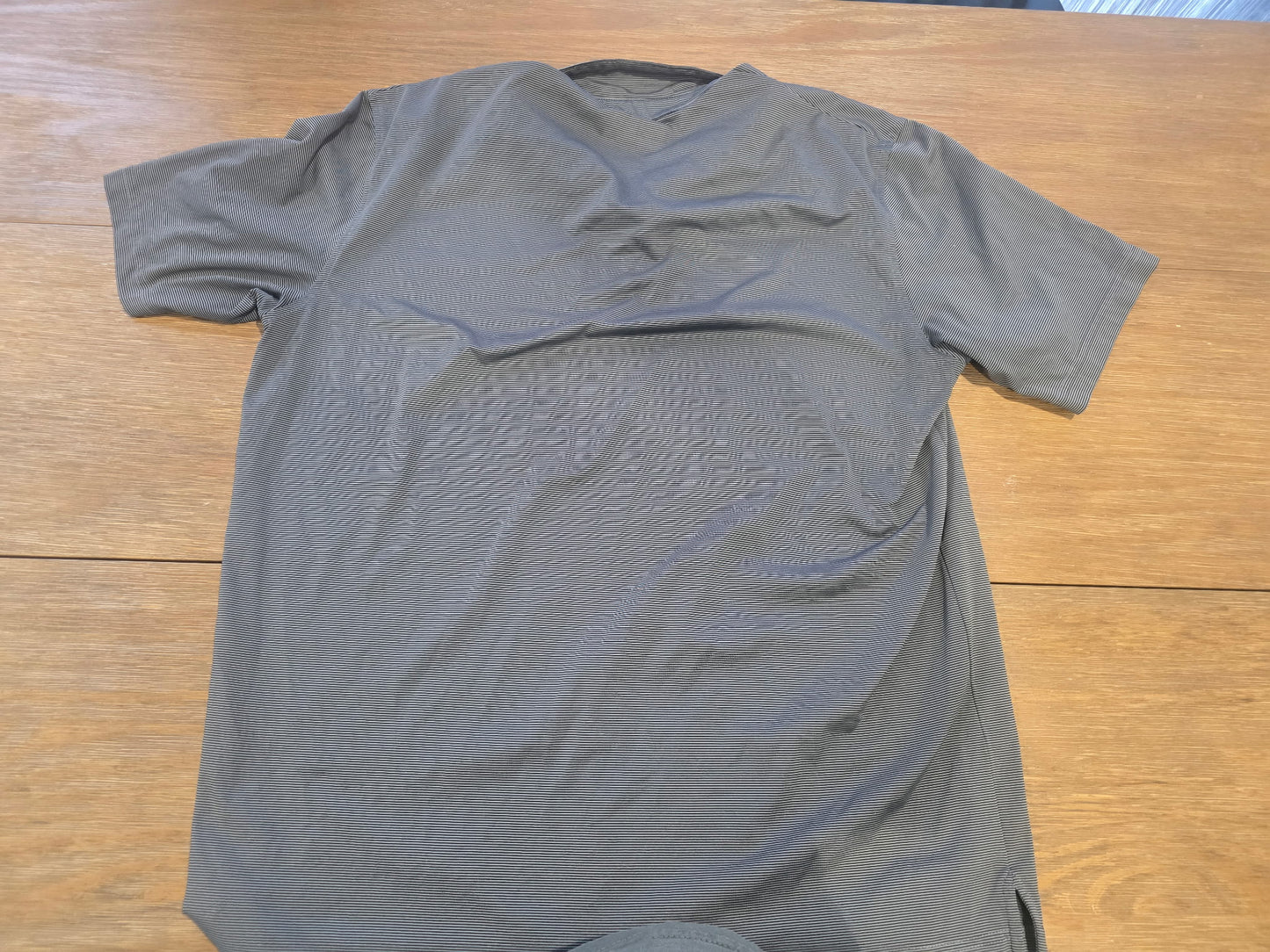 Callaway Golf Shirt Mens XL Gray Micro Stripe Opti-Dri Polo Performance Short S