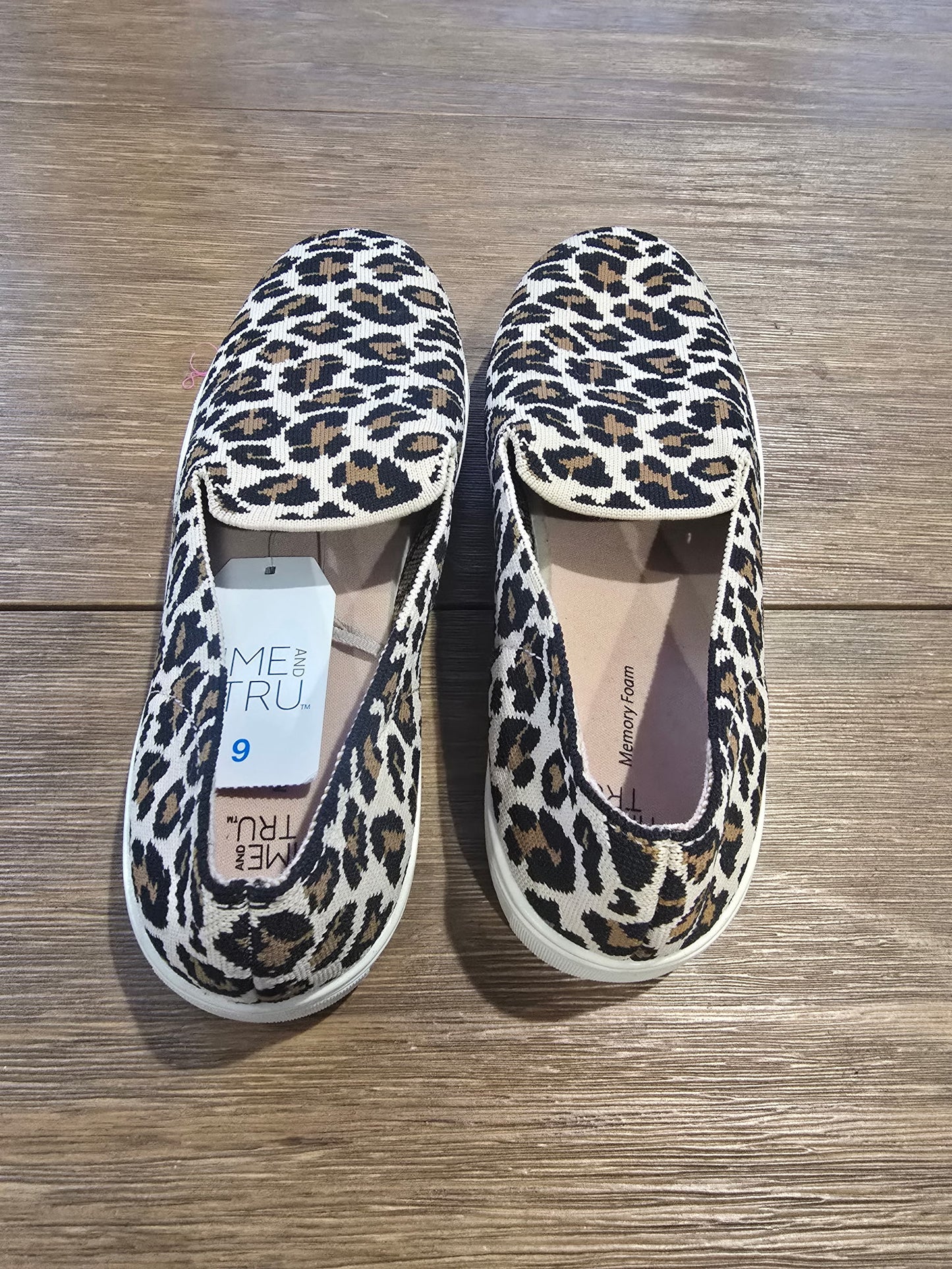 Time and Tru Leopard Print Slip-On Sneakers