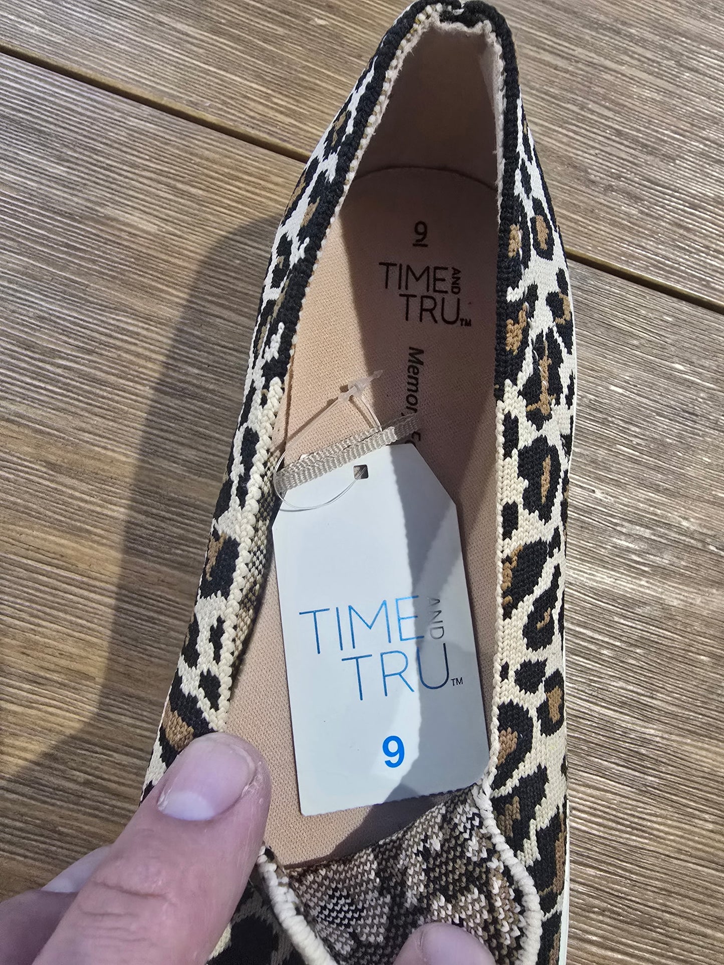 Time and Tru Leopard Print Slip-On Sneakers