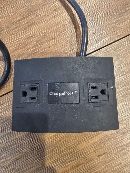 ChargePort Desktop Power Hub Surge Protector 2 AC Outlets 2 USB Ports