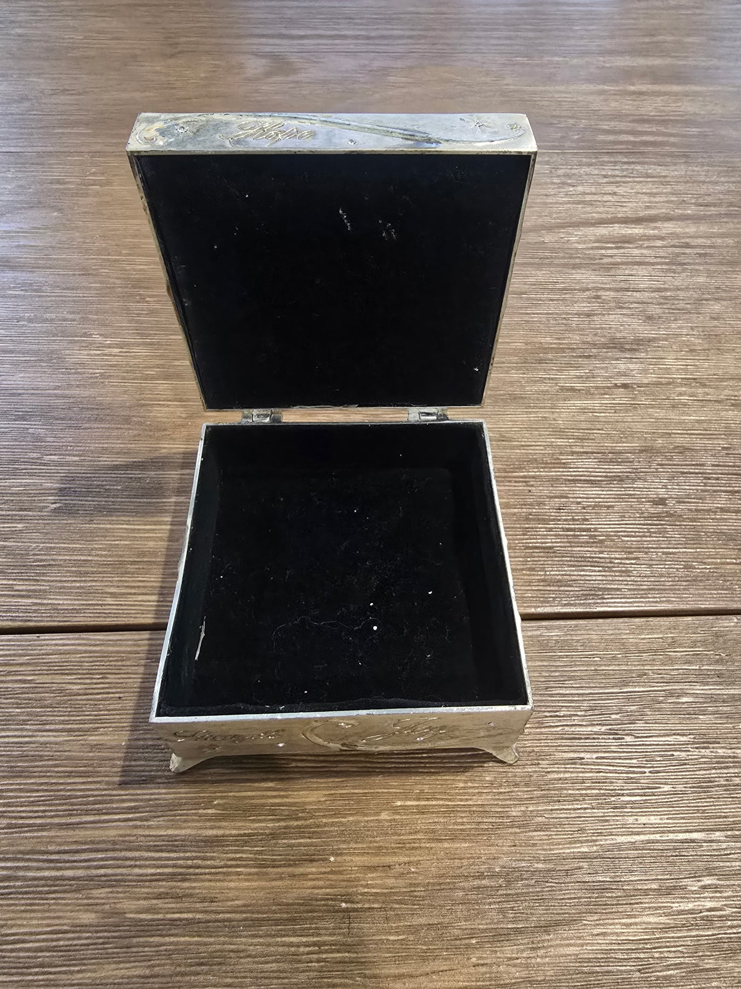 Things Remembered Silver Trinket Jewelry Box Happy Birthday Mom Joy Hope Strength