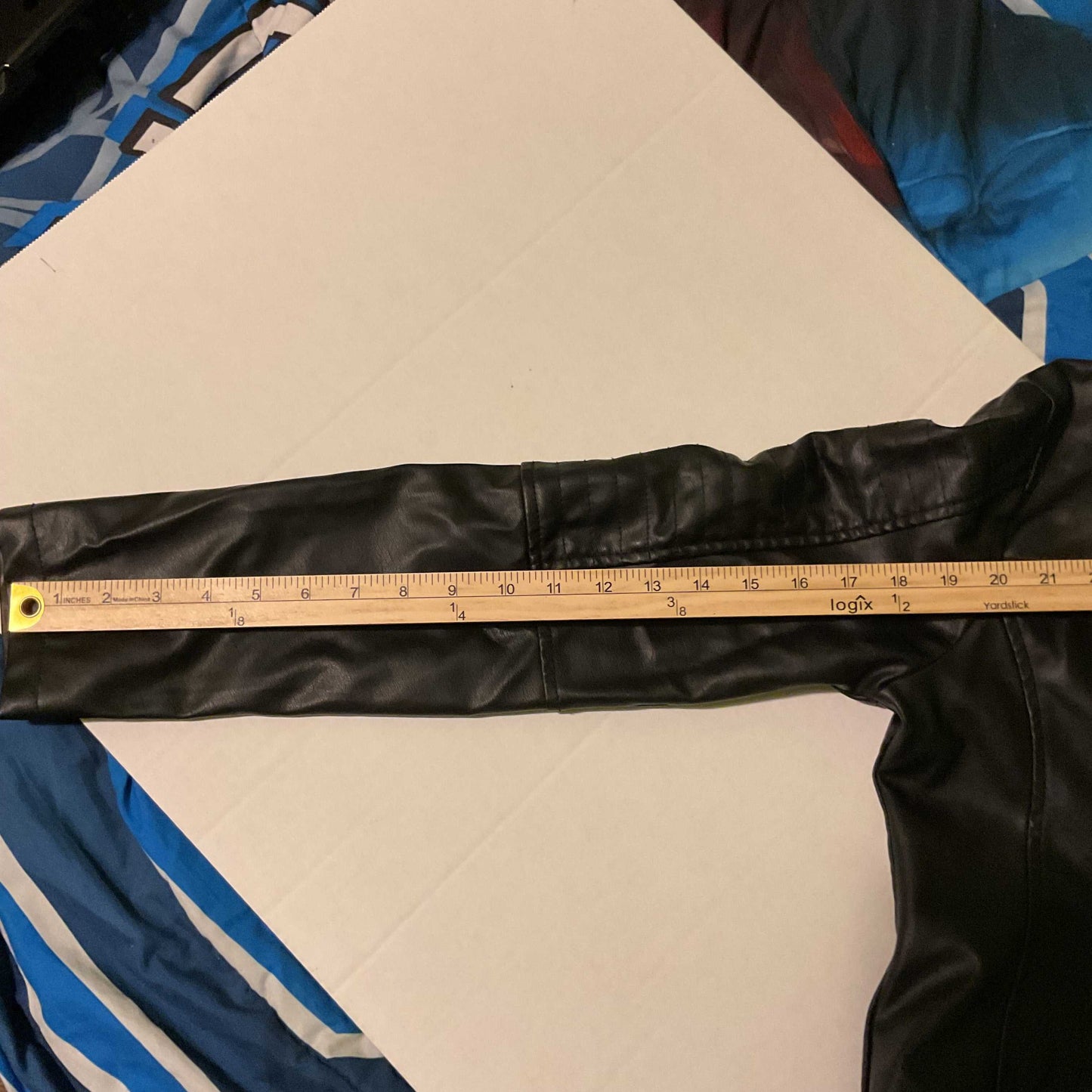 LoveStar Juniors Faux Leather Moto Jacket Black Zip Up Size M