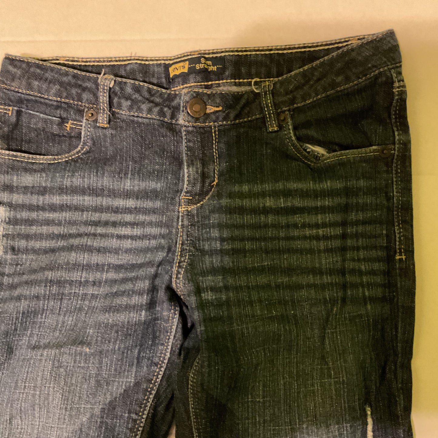 Levi’s Kids Slim Straight Jeans Size 16 Regular | Dark Wash Denim