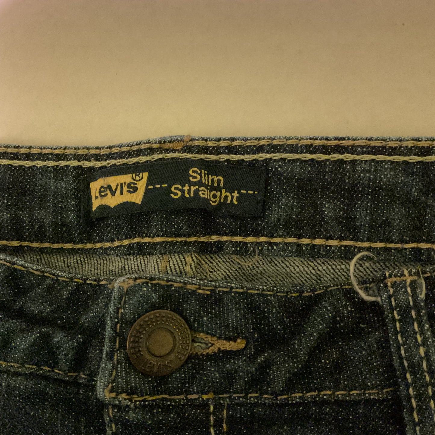 Levi’s Kids Slim Straight Jeans Size 16 Regular | Dark Wash Denim