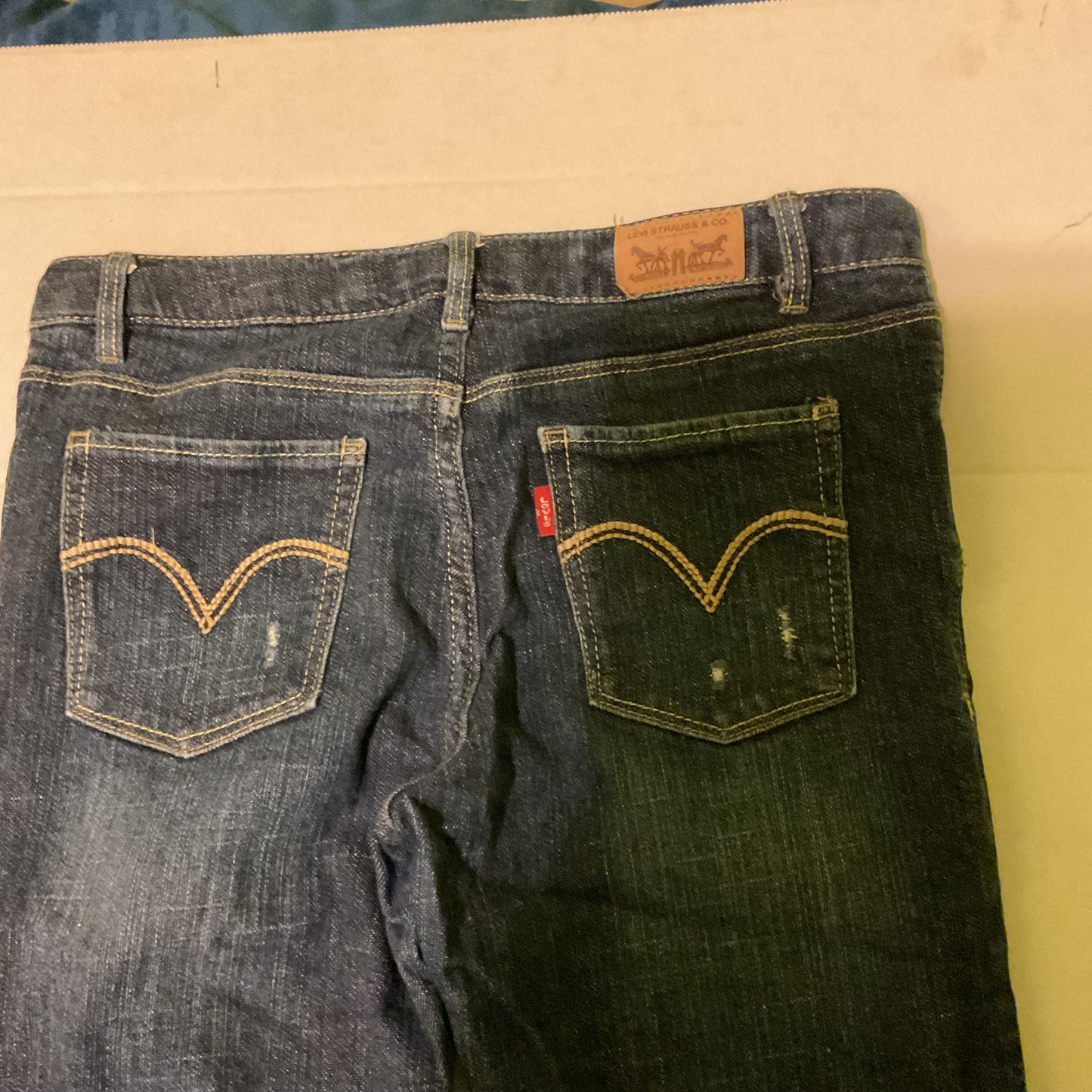 Levi’s Kids Slim Straight Jeans Size 16 Regular | Dark Wash Denim