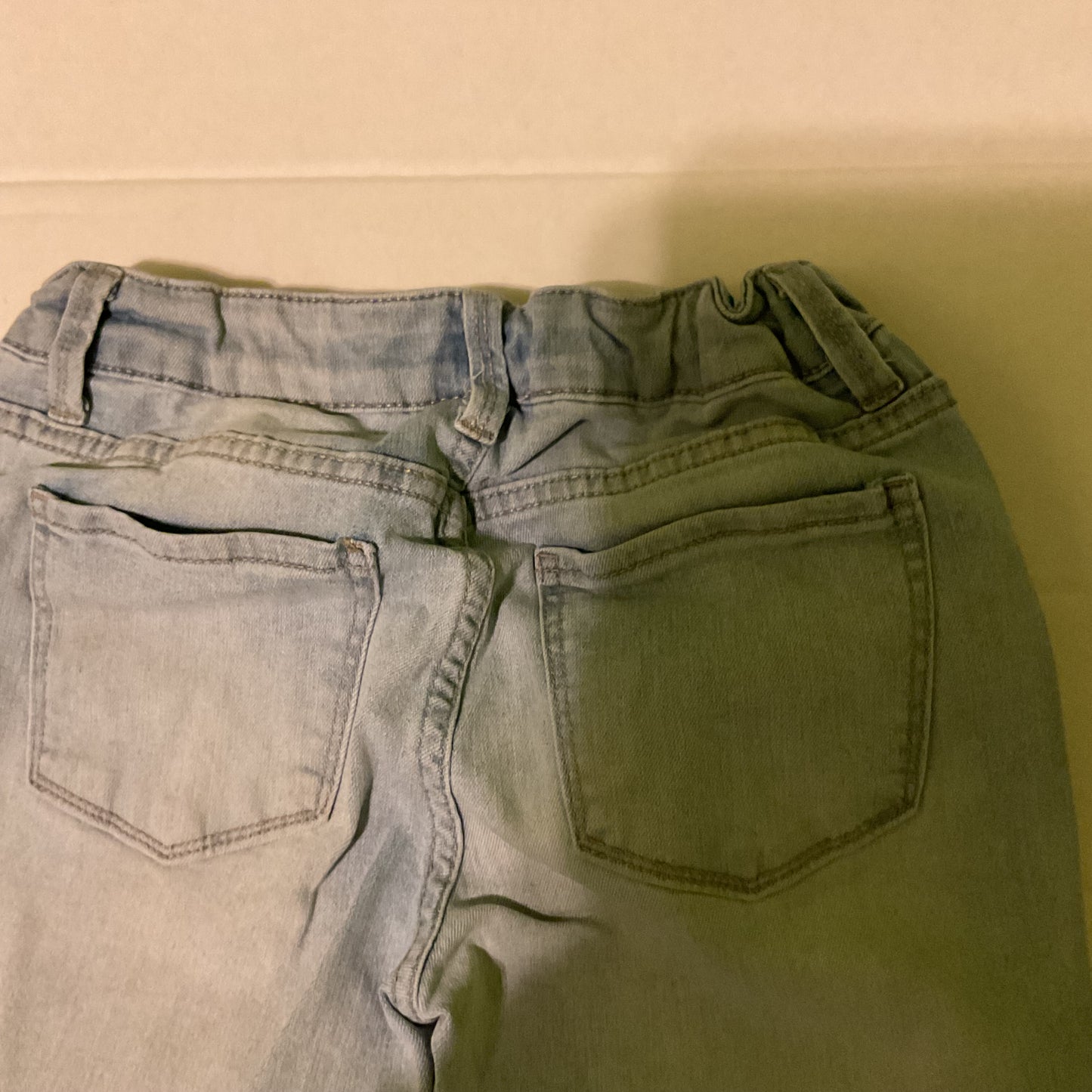 SO Girls Jeans Size 10 Light Wash Floral Lace Patch Distressed Knees