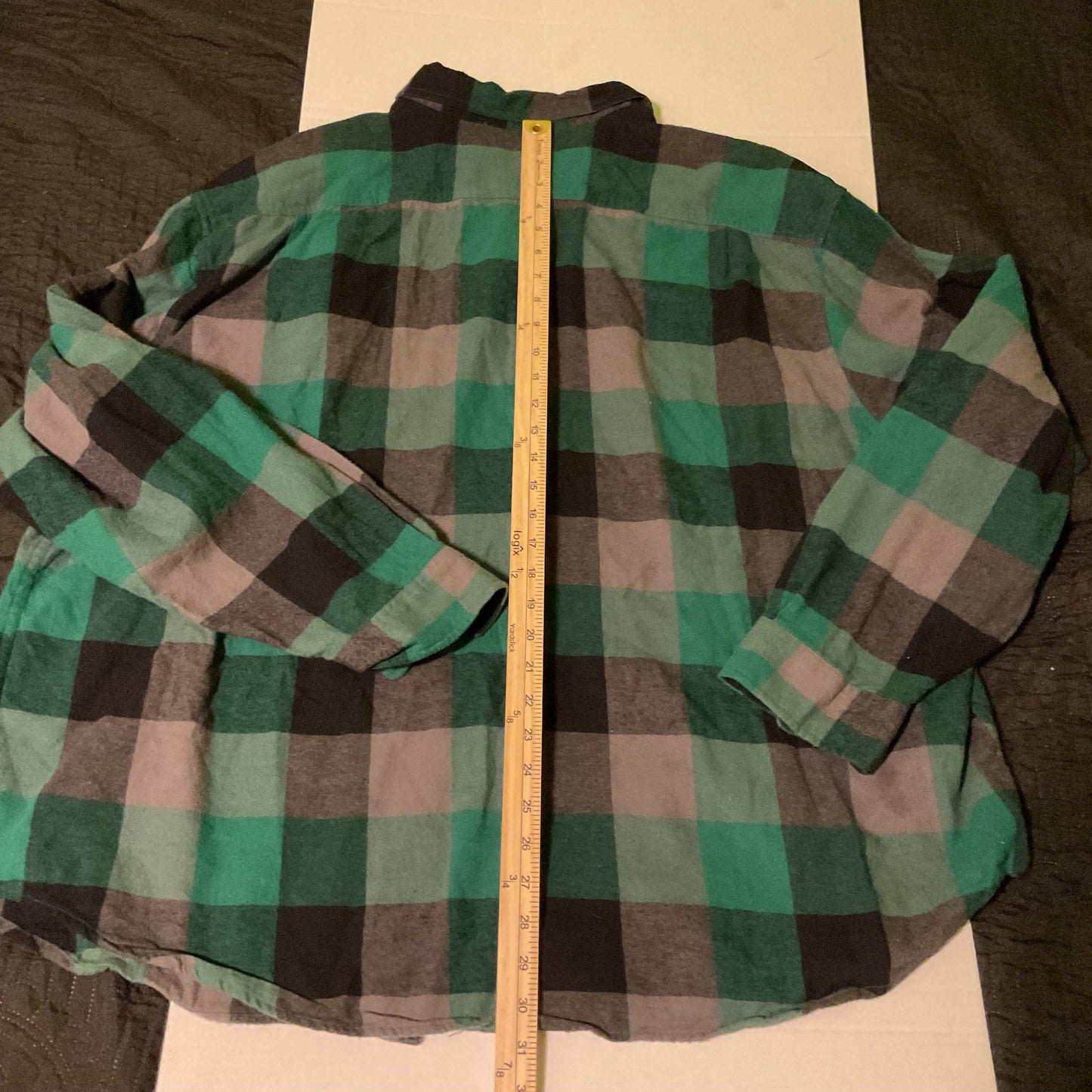 Blue Mountain 4X Flannel Shirt – Green/Black Plaid (100% Cotton)