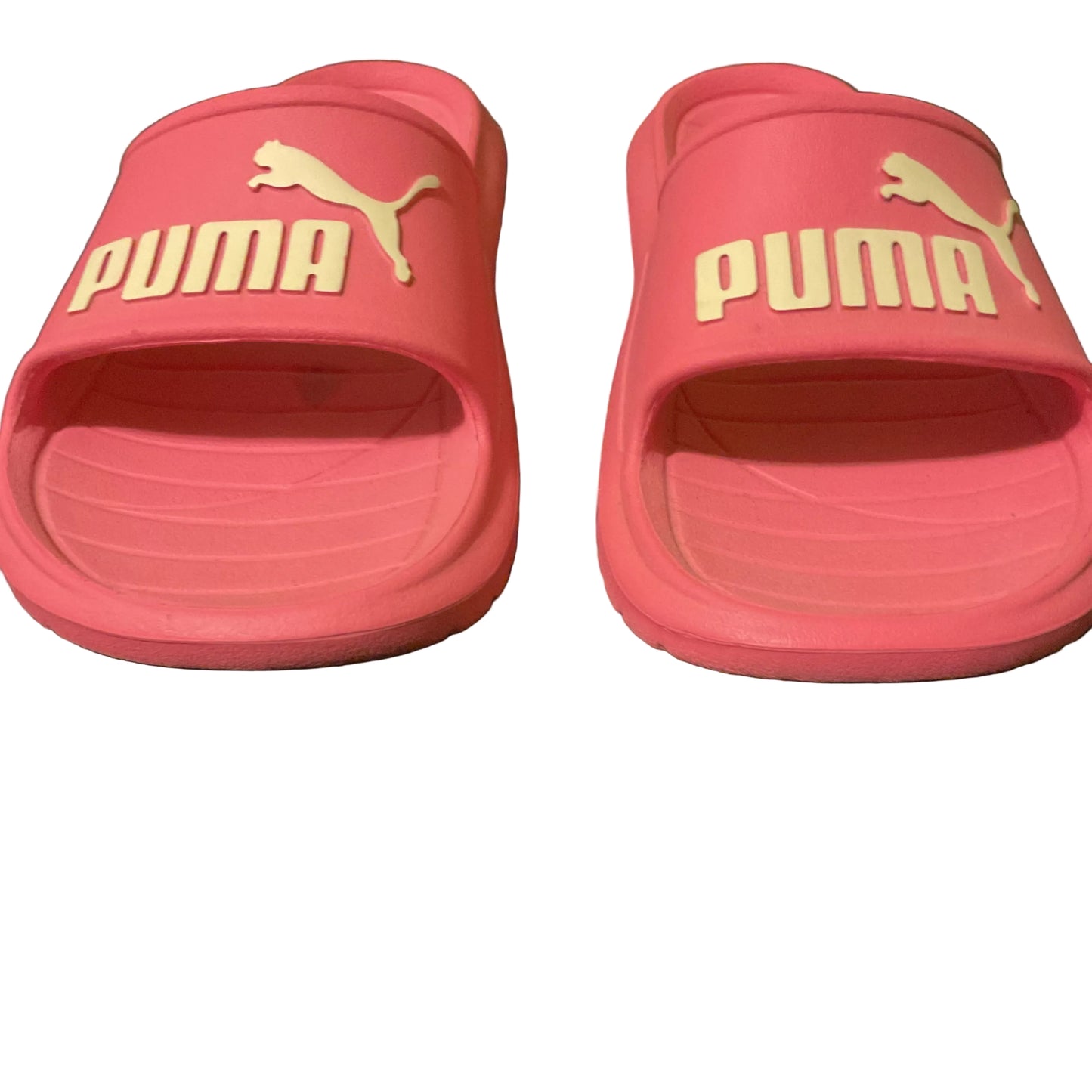 PUMA Logo Slide Sandals Pink – Cushioned EVA, Non‑Slip Outsole 7.5