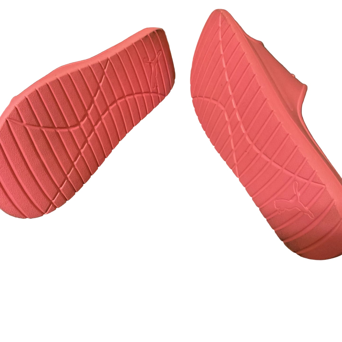 PUMA Logo Slide Sandals Pink – Cushioned EVA, Non‑Slip Outsole 7.5