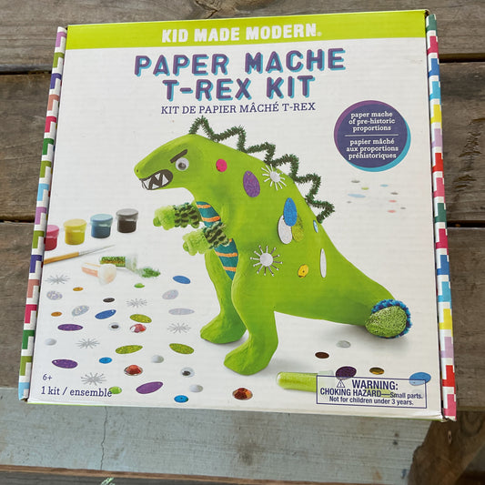 Kid Made Modern Paper Mache T-Rex Kit - DIY Dinosaur Craft Art Set - NEW