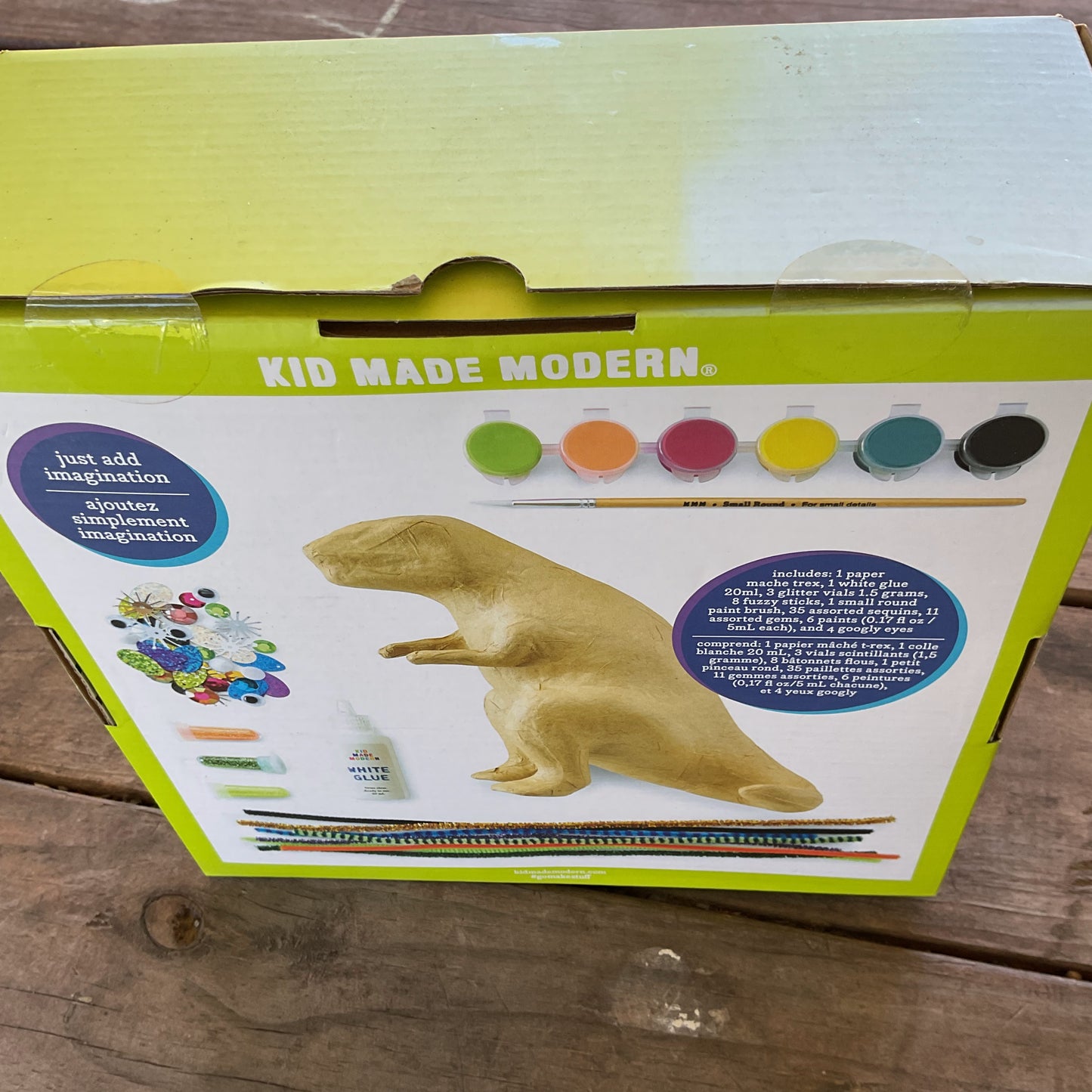 Kid Made Modern Paper Mache T-Rex Kit - DIY Dinosaur Craft Art Set - NEW
