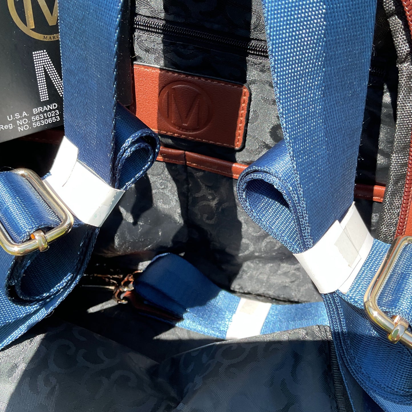 NWT M MARCO by MKP Collection Distressed Denim Backpack & Wristlet Set – Frayed Boho Style